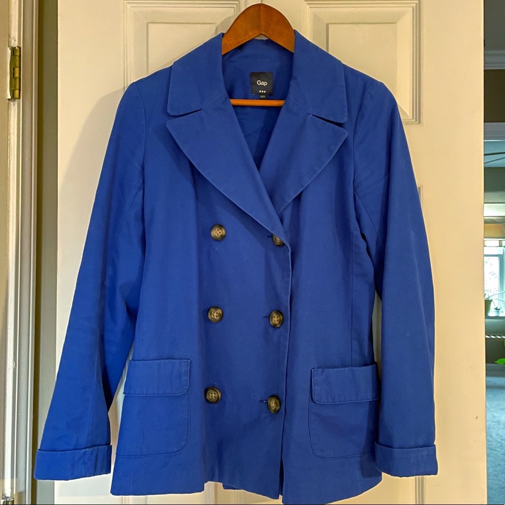 Gap Lightweight Royal Blue Pea Coat